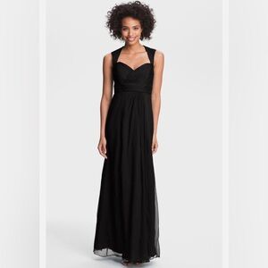 Amsale crinkle chiffon bridesmaid dress G764C